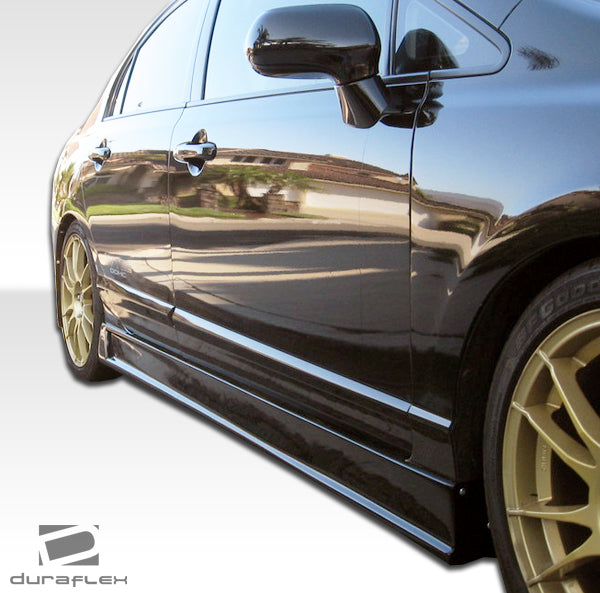 Extreme Dimensions Duraflex B-2 Side Skirts Compatible With 2006-2011 Honda Civic 4DR - 2 Piece - 103519