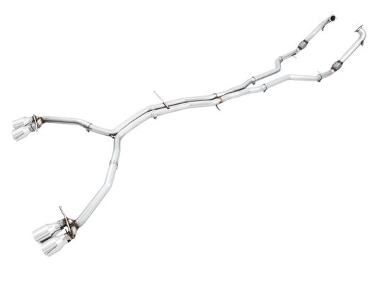 AWE Tuning Track Edition Exhaust for Audi B9 S5 Sportback - Non-Resonated (Silver 90mm Tips) 3010-42066