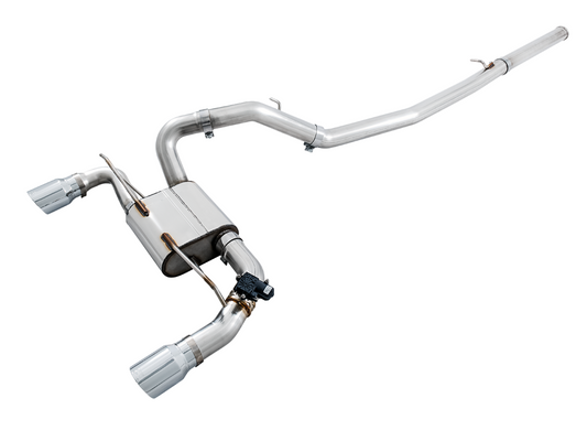 AWE Tuning SwitchPath Cat-back Exhaust (with Remote) for Ford Focus RS - Chrome Silver Tips 3025-32024