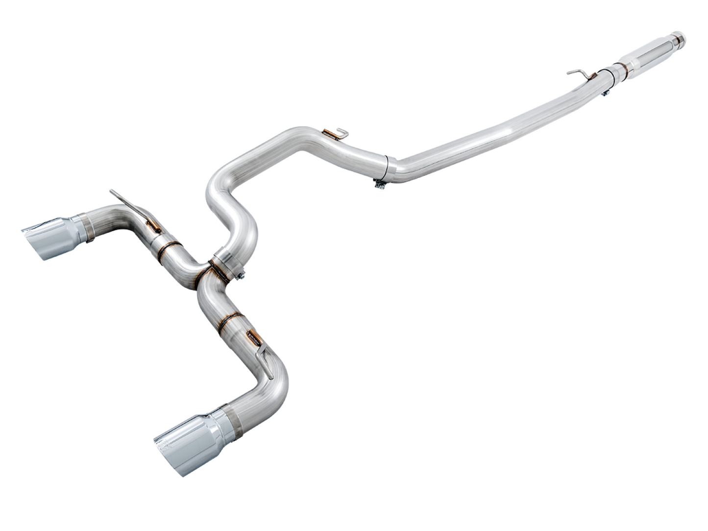 AWE Tuning Track Edition Cat-back Exhaust for Ford Focus RS - Chrome Silver Tips 3020-32030