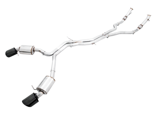 AWE Tuning Touring Edition Exhaust for Audi B9 RS 5 Coupe - Non-Resonated - Diamond Black RS-style Tips 3015-33108
