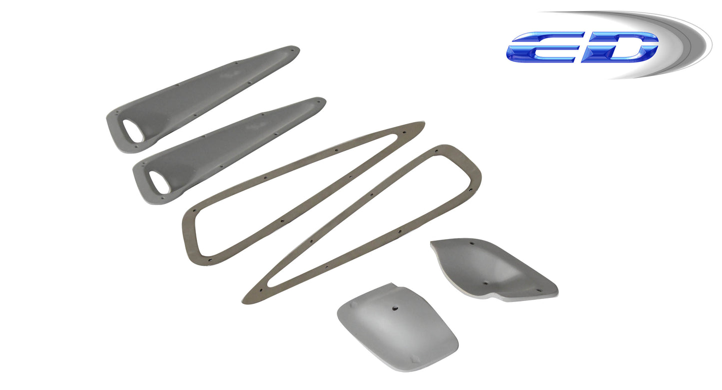 Aero Function AF-1 Hood Vents Compatible With 2008-2014 BMW X6 - 6 Piece - 107558