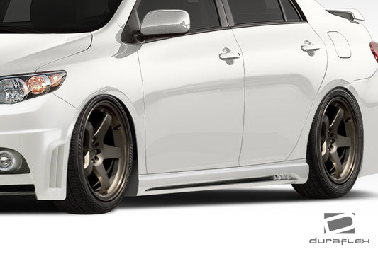 Extreme Dimensions Duraflex W-1 Side Skirts Compatible With 2009-2013 Toyota Corolla - 2 Piece - 108399