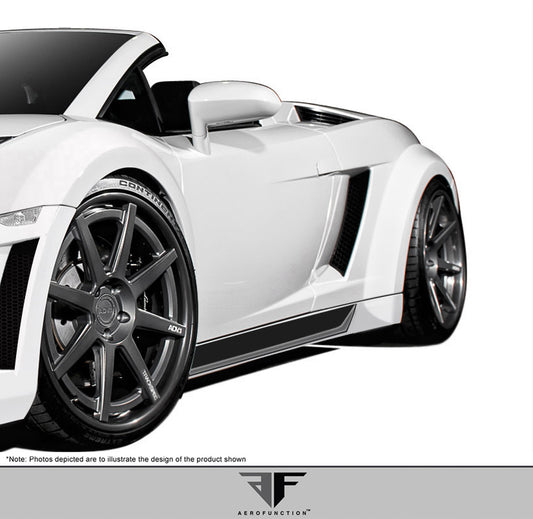 Aero Function AF-1 Wide Body Side Skirts Compatible With 2004-2008 Lamborghini Gallardo - 2 Piece - 109603
