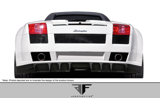 Aero Function AF-1 Wide Body Rear Bumper Cover Compatible With 2004-2008 Lamborghini Gallardo - 1 Piece - 109604