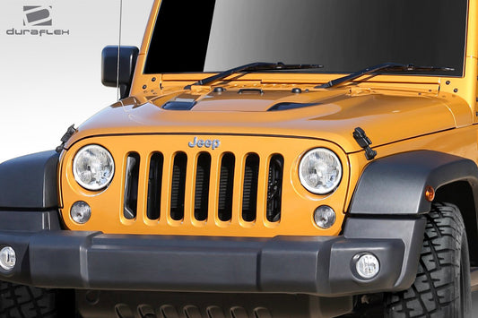 Extreme Dimensions Duraflex Power Dome Hood Compatible With 2007-2018 Jeep Wrangler - 1 Piece - 109692