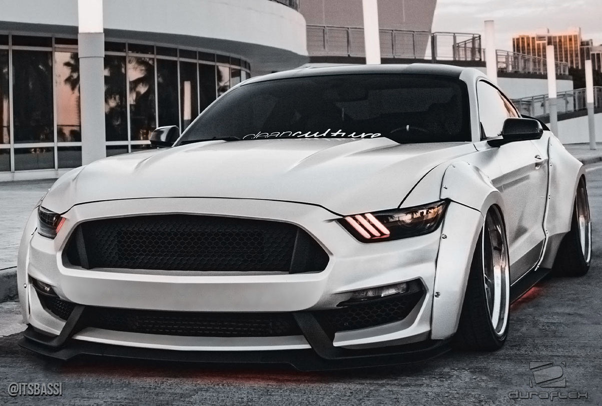 Extreme Dimensions Duraflex Grid Wide Body Kit Compatible With 2015-2017 Ford Mustang - 8 Piece - 112589