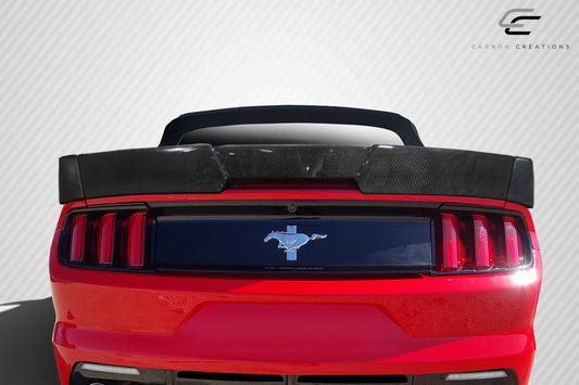 Carbon Creations Grid Rear Wing Spoiler Compatible With 2015-2023 Ford Mustang Convertible - 3 Piece - 112638