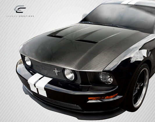 Carbon Creations CVX Hood Compatible With 2005-2009 Ford Mustang - 1 Piece - 112934
