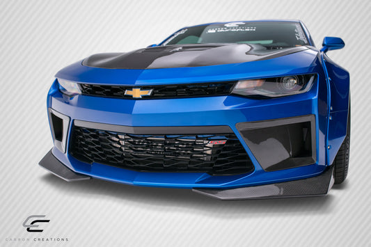 Carbon Creations Grid Front Lip Spoiler Compatible With 2016-2018 Chevrolet Camaro - 2 Piece - 113176