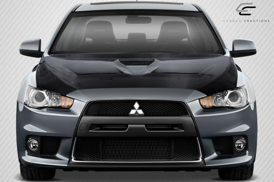 Carbon Creations Race Hood Compatible With 2008-2017 Mitsubishi Lancer - 1 Piece - 114017