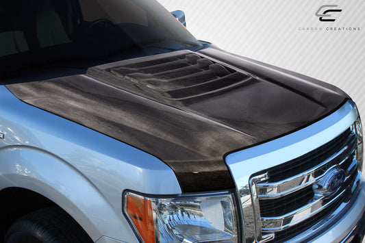 Carbon Creations Raptor Look Hood Compatible With 2009-2014 Ford F150 - 1 Piece - 114102