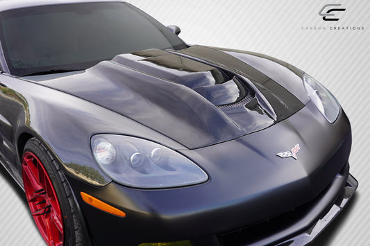 Carbon Creations ZR1 V2 Hood Compatible With 2005-2013 Chevrolet Corvette - 1 Piece - 115346