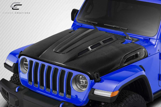 Carbon Creations Avenger Hood Compatible With 2007-2018 Jeep Wrangler JK - 1 Piece - 115894