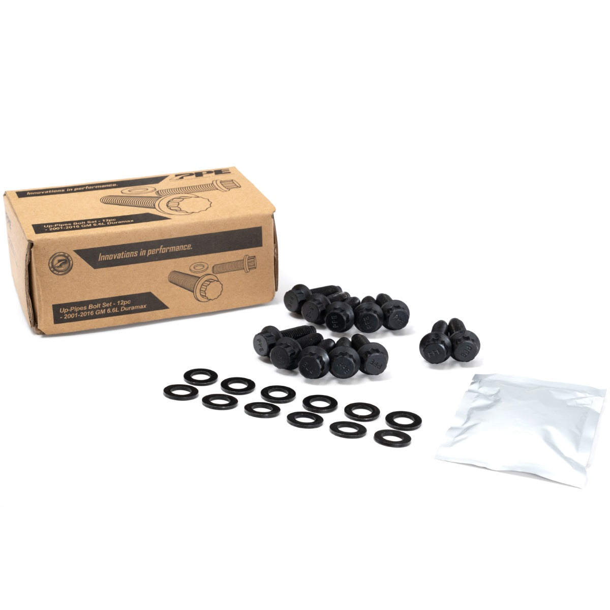 2001-2016 GM 6.6L Duramax Up-pipes Bolt Set (12pcs) ppepower