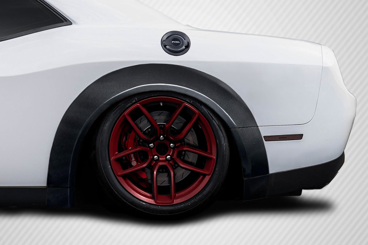 Carbon Creations Demon Look Wide Body Fender Flares Compatible With 2015-2023 Dodge Challenger - 14 Piece - 116359