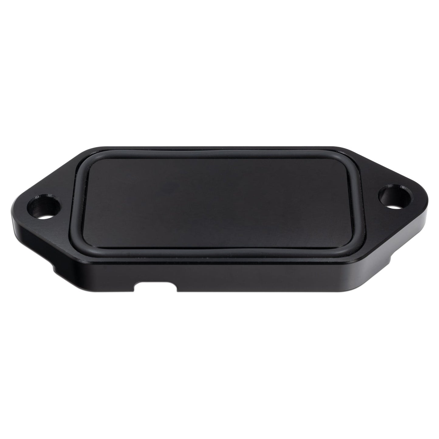 2001-2024 GM 6.6L Duramax Coolant Block-Off Plate - Billet Aluminum - Black ppepower