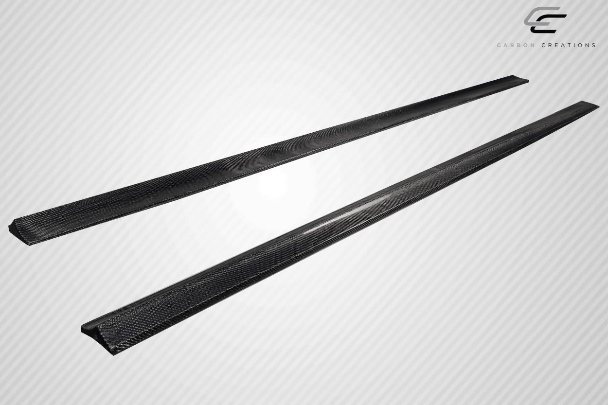 Carbon Radian Side Skirts Compatible With 2008-2014 Mercedes Benz C Class - 2 Piece - 119093