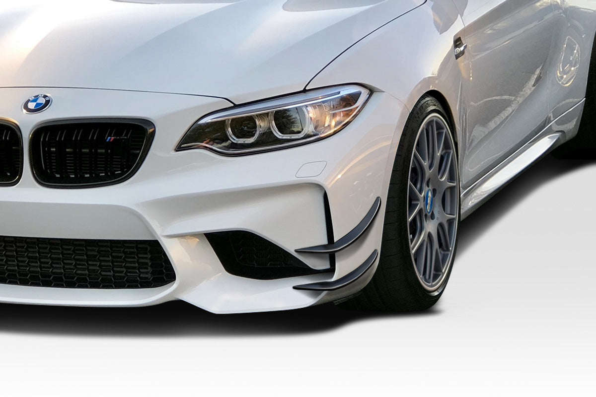 Extreme Dimensions Duraflex GT4 Look Front Bumper Cover Canards Add On Compatible With 2016-2021 BMW M2 F87 - 4 Piece - 119839