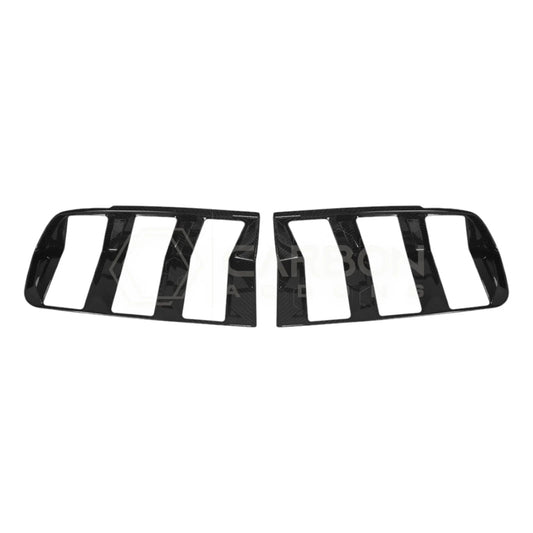 Real Carbon Fiber Taillight Trim Covers for 2024+ Ford Mustang