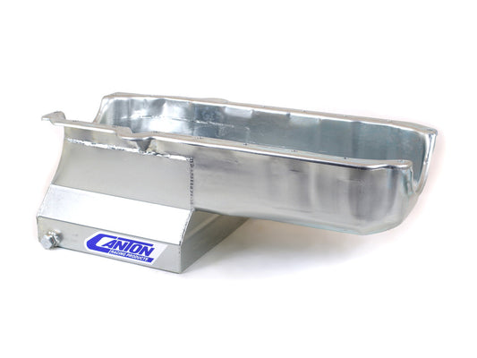 13-120M Small Block Chevy 80-85 Deep T Sump Drag Race Pan Clear Zinc Chromate (Silver)