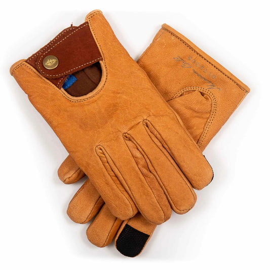 Buffalo Leather Driving Gloves - Brown