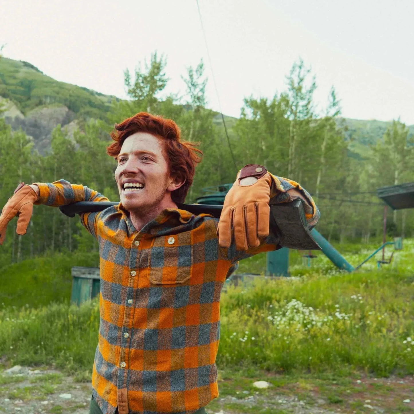 Buffalo Leather Driving Gloves - Brown