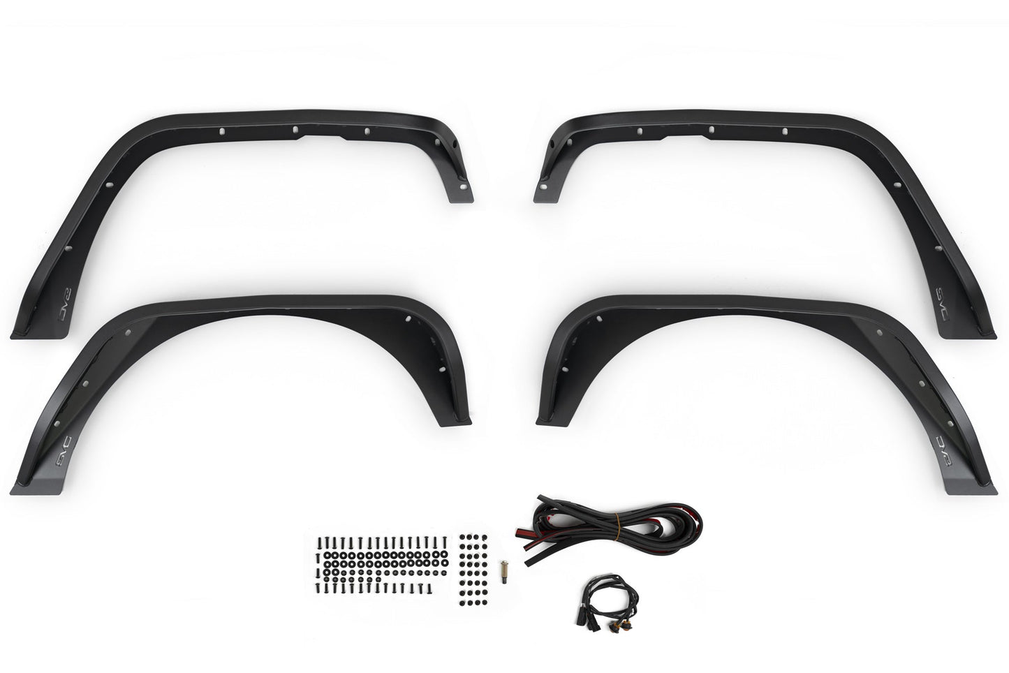 What comes with the Slim Fender Flares for the 2007-2018 Jeep Wrangler JK