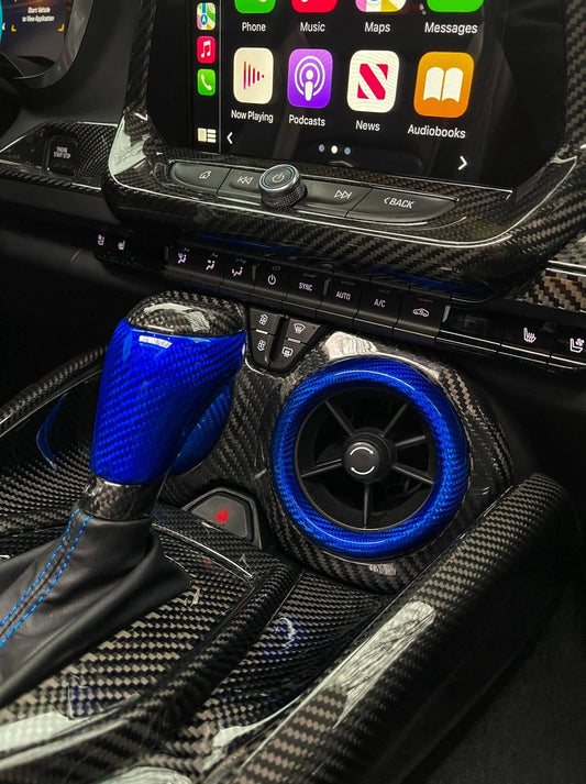2016-2024 Camaro Carbon Fiber Center Console AC Vent Covers