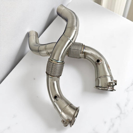 BMW N63R & N63B Catless Race Downpipes - M550i, 750i, M850i, X5, X6, X7