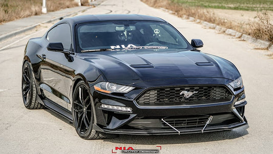NIA Ford Mustang NIA Sleek Front Splitter 2018+ MST18-SS-FS-NF-GB