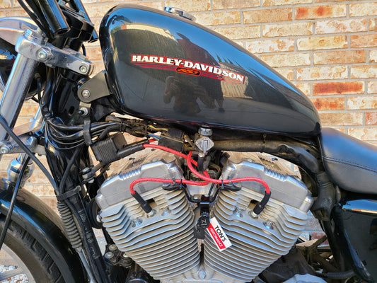 Cloth Braided Plug Wires Harley Sportster 2004 - 2006 / PAIR OF REPLACEMENT OEM LENGTH WIRES