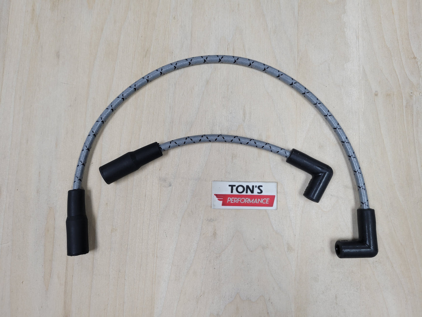 Cloth Braided Plug Wires Harley Dyna Softail 1999 - 2017 / PAIR OF REPLACEMENT OEM LENGTH WIRES