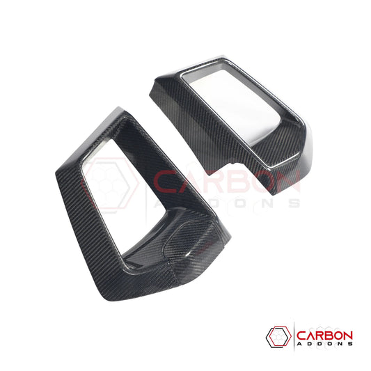 2024+ Ford Mustang S650 GT Carbon Fiber Front Bumper Grille Trim Covers | 2pcs