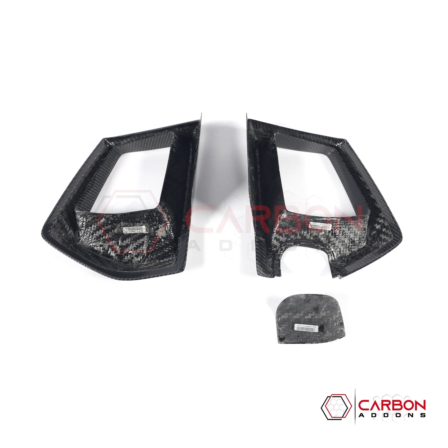 2024+ Ford Mustang S650 GT Carbon Fiber Front Bumper Grille Trim Covers | 2pcs