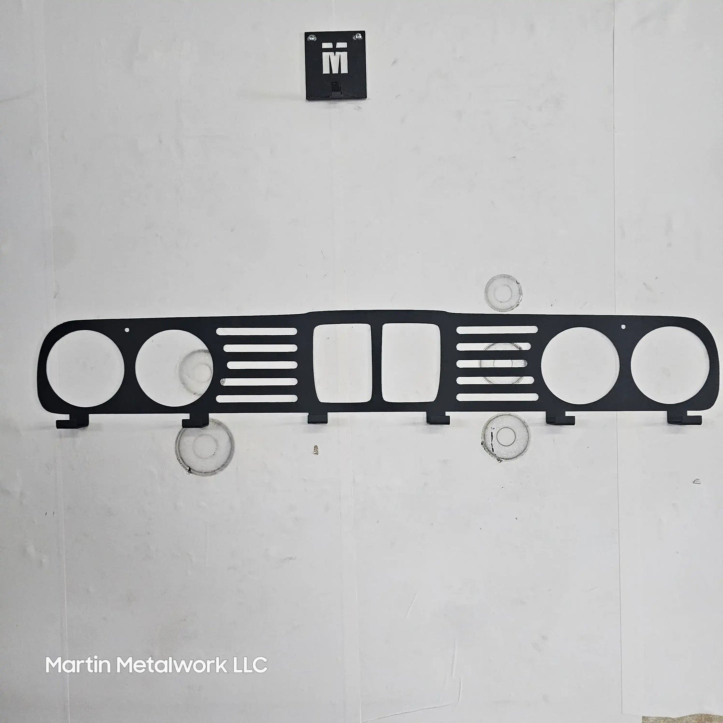 BMW E30 Grill coat Rack – Steel Wall Mounted Coat and Hat Hanger – 20" Classic Euro Car Organizer