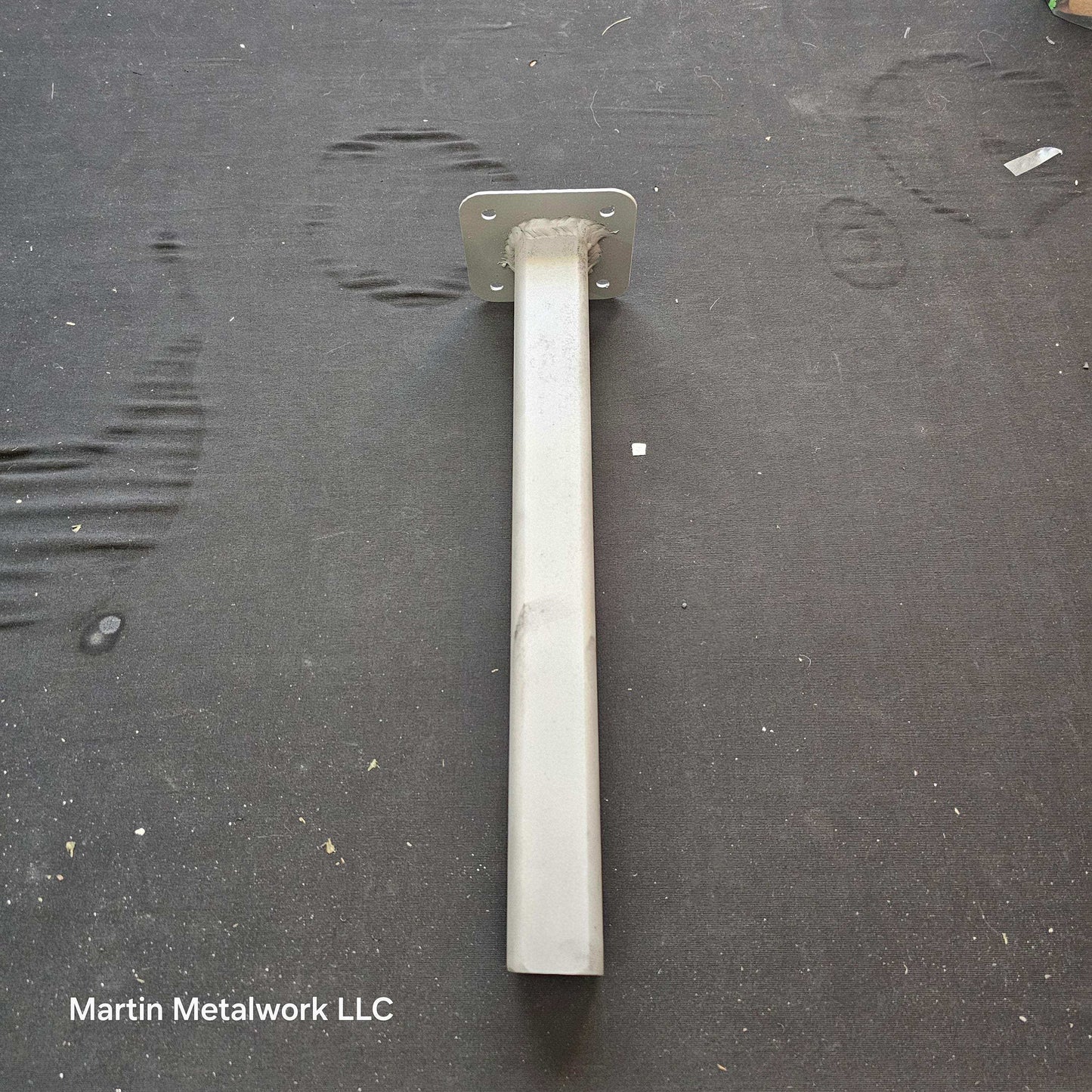 Steel Table Legs for DIY Furniture – 1” Square Post (Set of 2)
