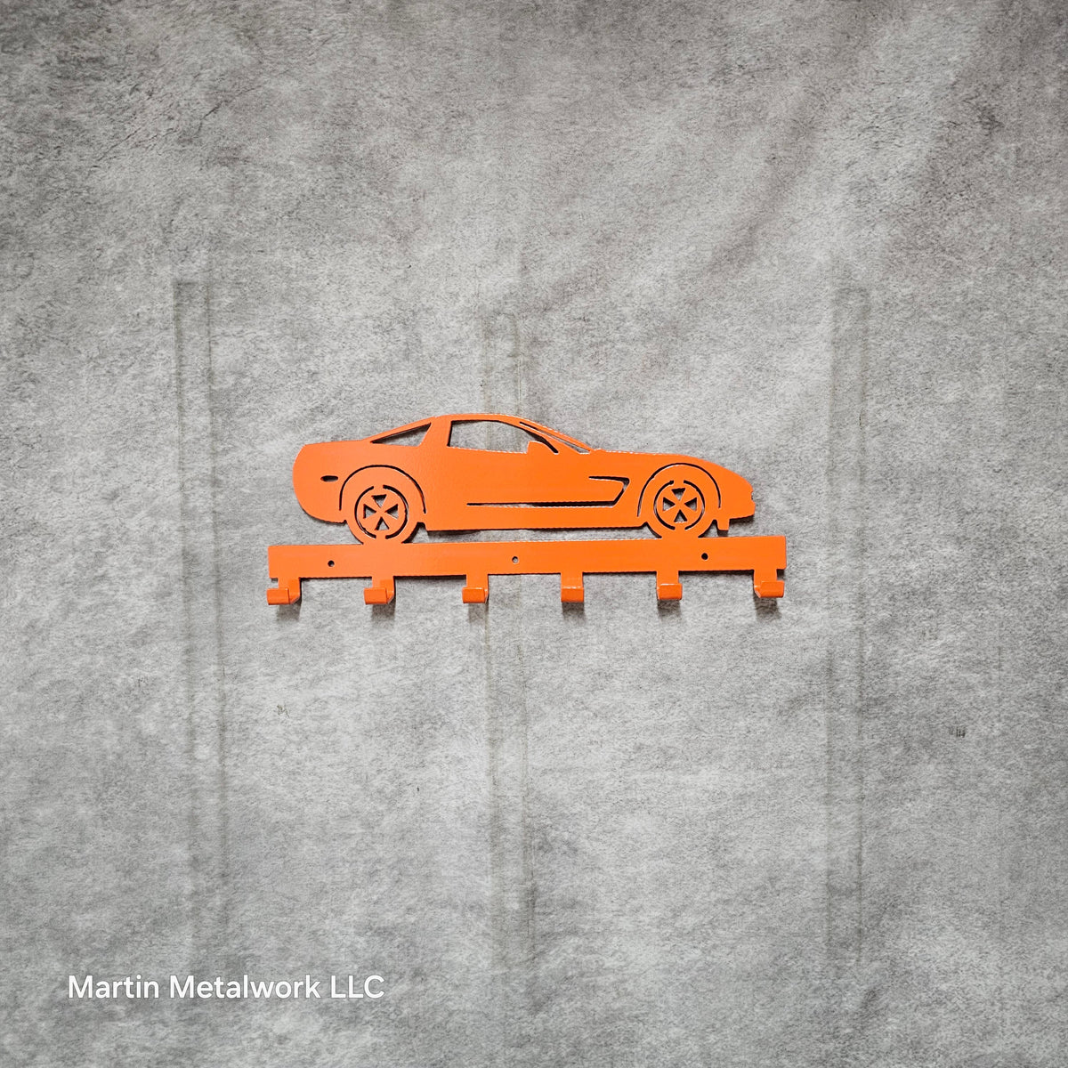 Chevy Corvette Z06 Keychain Rack – Steel Wall Mounted Sports Car Organizer