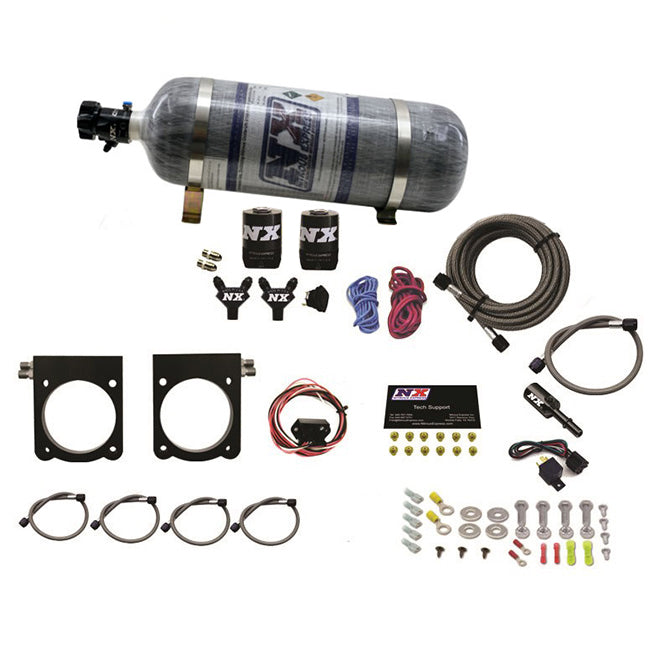 Nitrous Express GEN-V VIPER NITROUS PLATE SYSTEM (50-400HP) W/ 12LB BOTTLE NX-20970-12