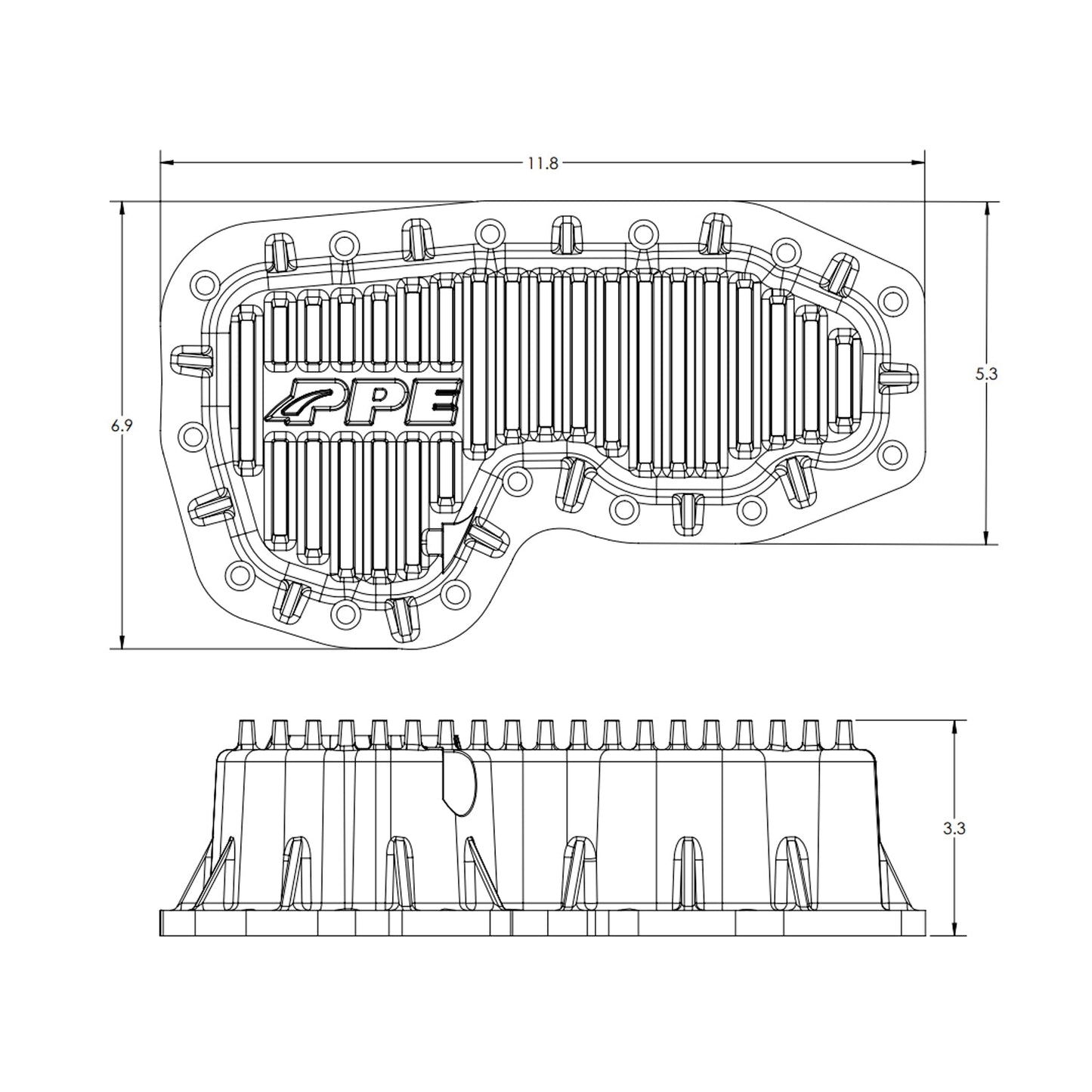 2011-2022 Jeep Grand Cherokee 3.6L Heavy-Duty Cast Aluminum Engine Oil Pan ppepower