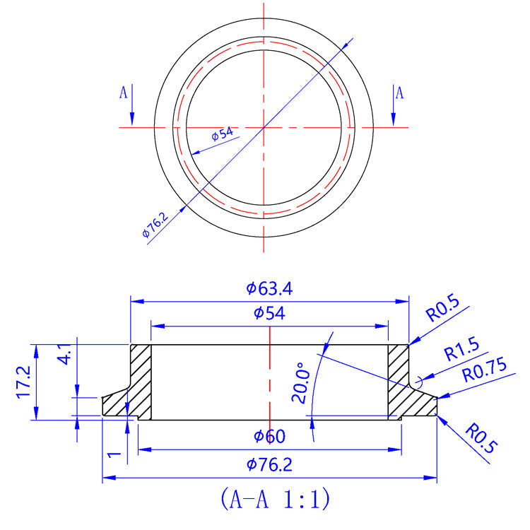 Turbo Inlet Flange - Garrett GT30/GTX30, GT35/GTX35, G25-550 and G25-660 - 304 Stainless