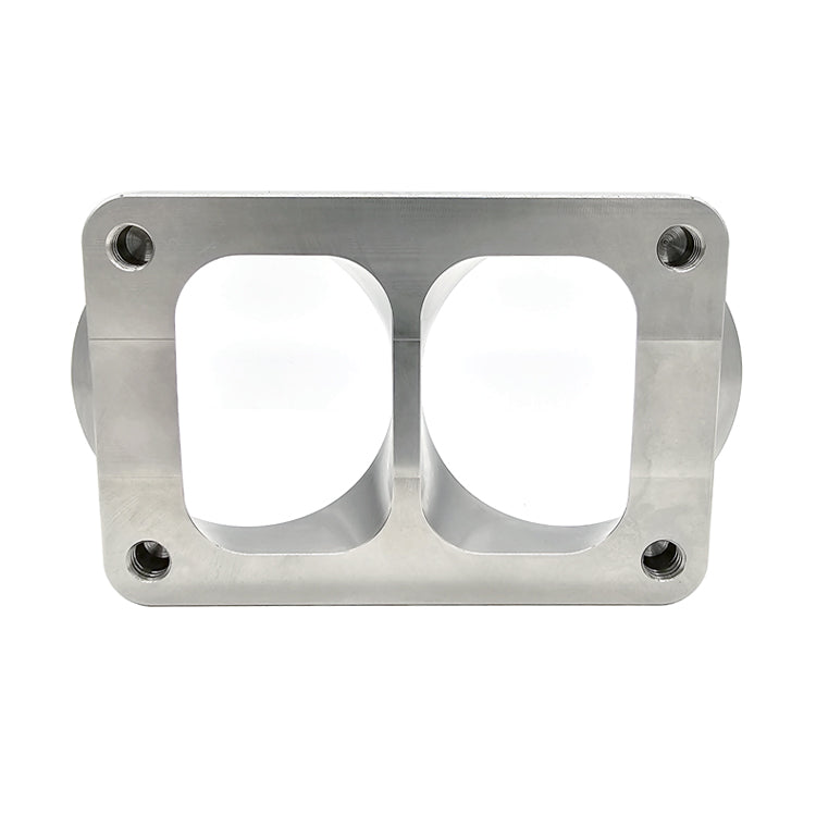 Transition Turbo Flange - Divided T6 to Dual 3.000" OD Tube - 304 Stainless