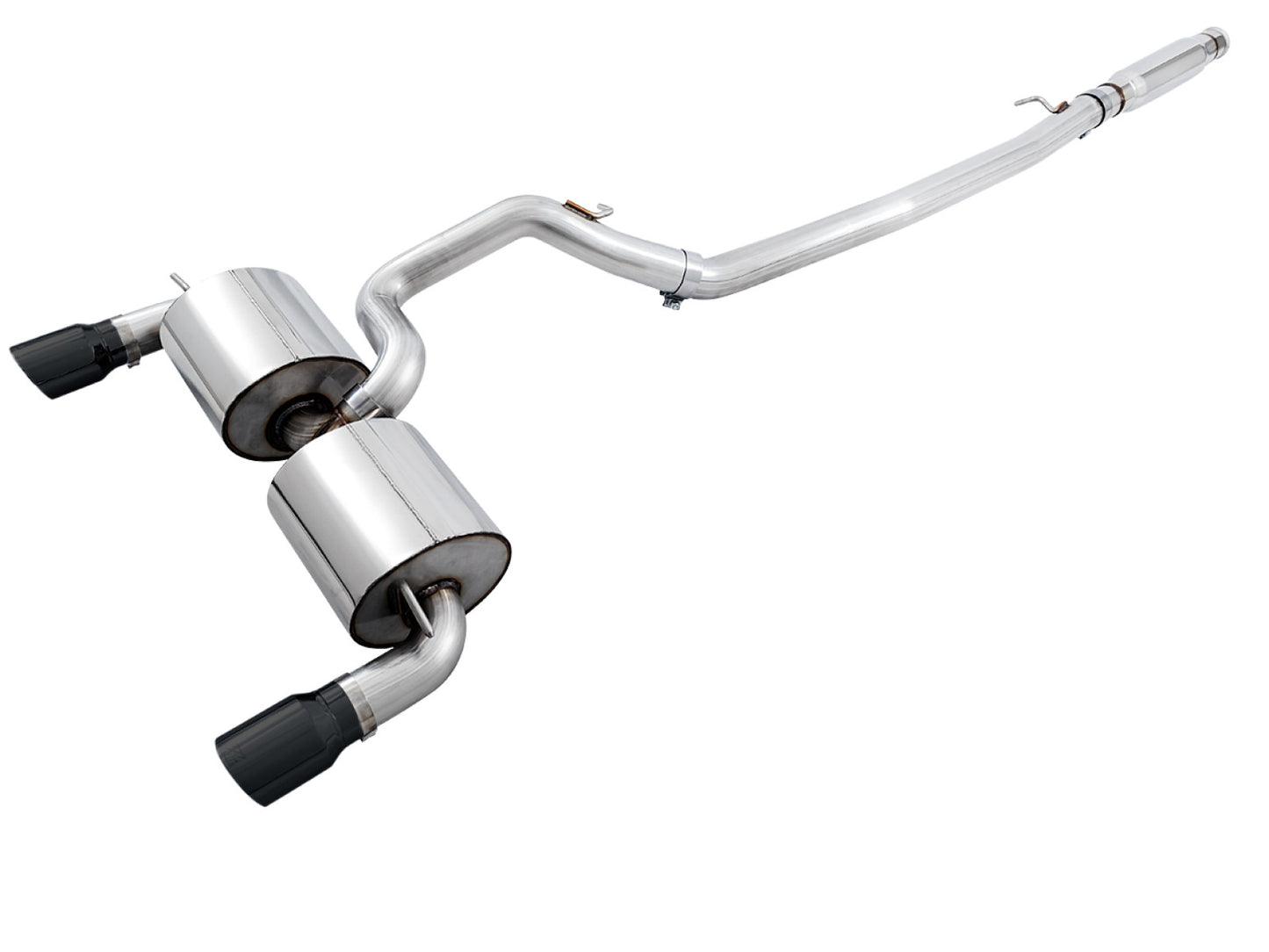 AWE Tuning Touring Edition Cat-back Exhaust for Ford Focus RS - Resonated - Diamond Black Tips 3020-33042