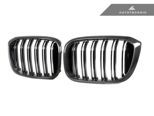 AutoTecknic Dry Carbon Fiber Dual-Slats Front Grille Set - G01 X3 | G02 X4 Pre-LCI