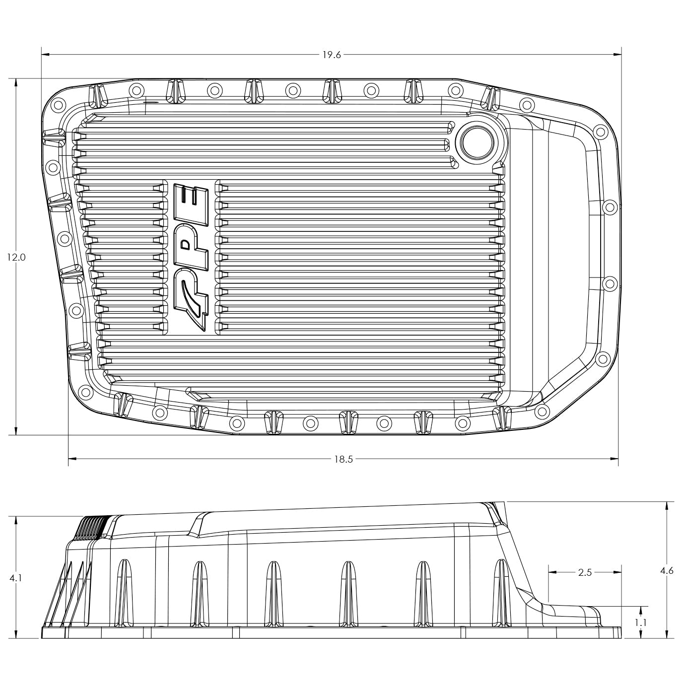 2009-2017 Ford w/ 6R80 Transmission Heavy-Duty Deep Cast Aluminum Transmission Pan Pacific Performance Engineering