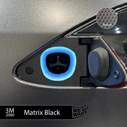 3M Matrix Black Tesla Charge Port Wrap | Model X