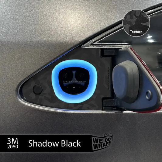 3M Shadow Black Camo Tesla Charge Port Wrap | Model S