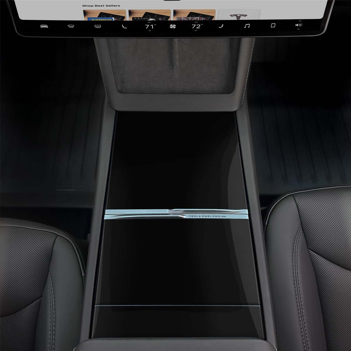 3M Gloss Black | Tesla Center Console Wrap Kit | Model Y 2026