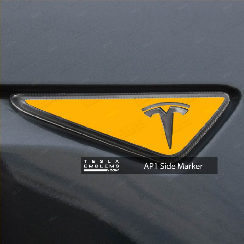 3M Gloss Sunflower Yellow Tesla AP1 Side Marker Wrap (2pcs)