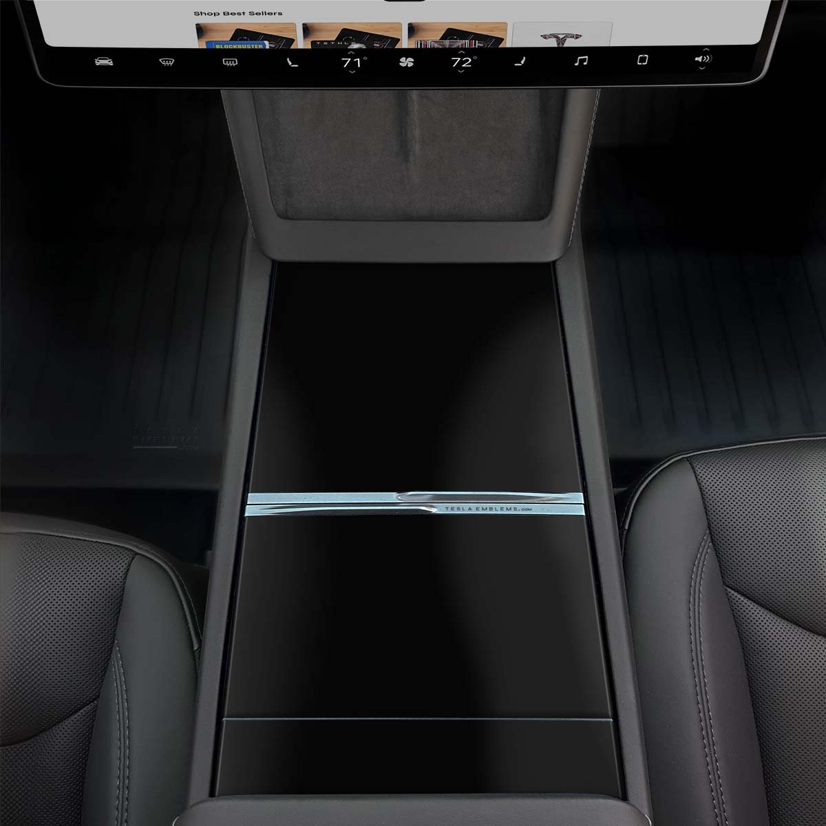 3M Satin Black | Tesla Center Console Wrap Kit | Model Y 2026